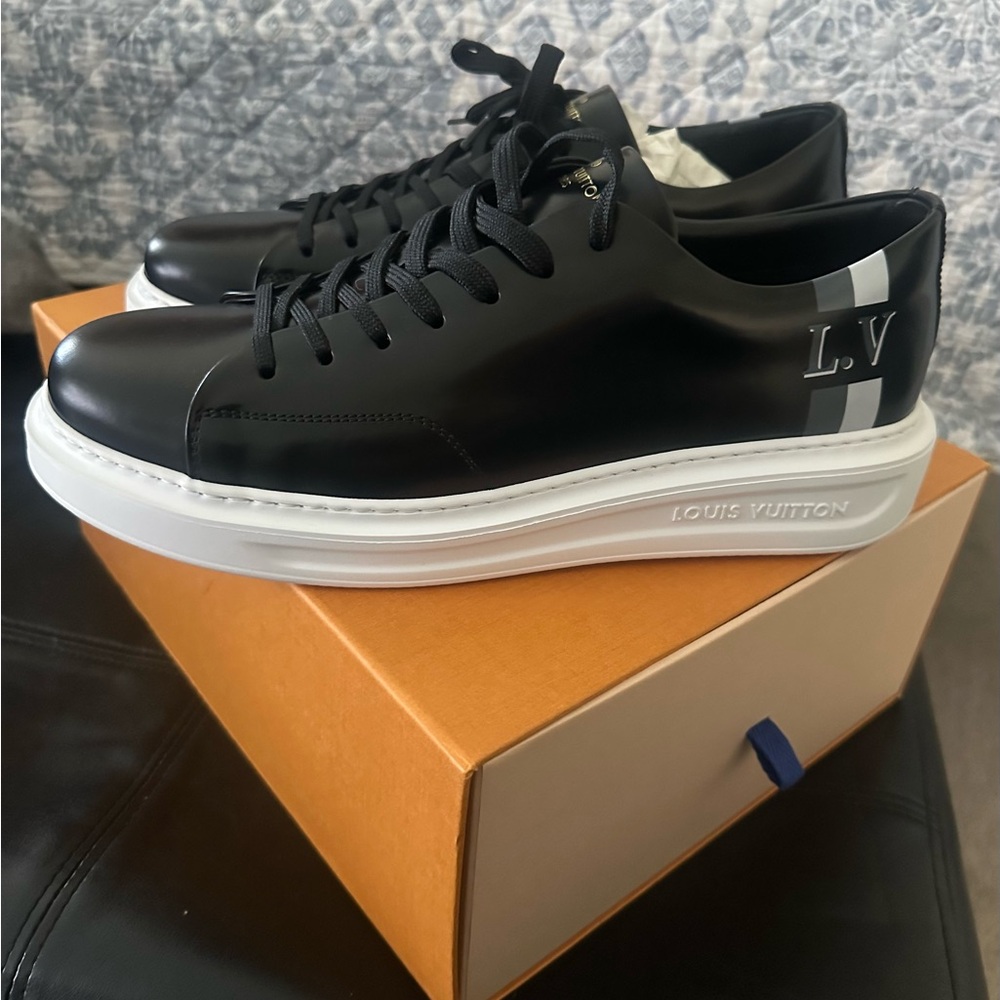 NEW LOUIS VUITTON BEVERLY HILLS LEATHER LOW TRAINERS Mens AUTHENTIC